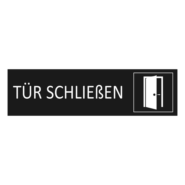 Türschild Tür schließen