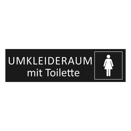 Türschild Umkleideraum Damen mit Toilette