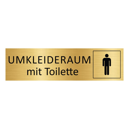 Türschild Umkleideraum Herren mit Toilette