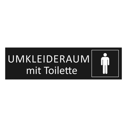 Türschild Umkleideraum Herren mit Toilette