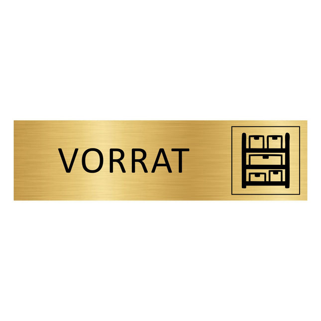 Türschild Vorrat