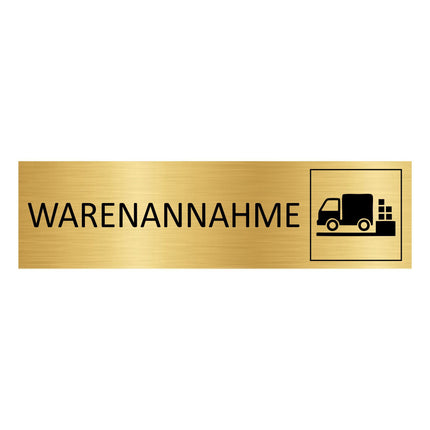 Türschild Warenannahme