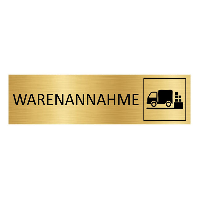 Türschild Warenannahme