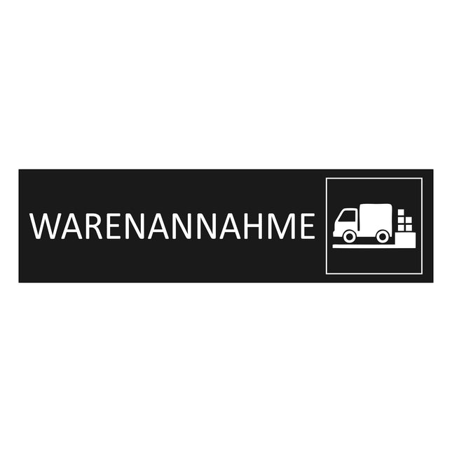 Türschild Warenannahme