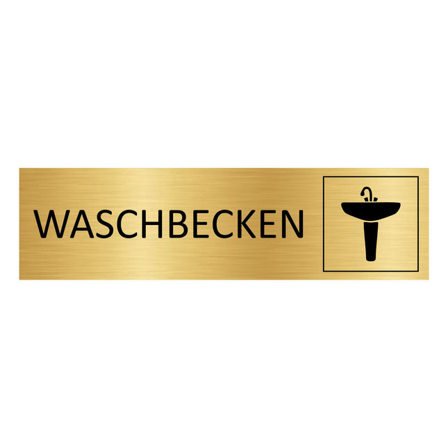 Türschild Waschbecken