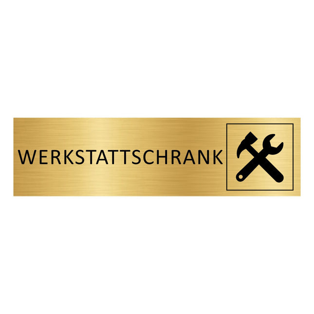Türschild Werkstattschrank