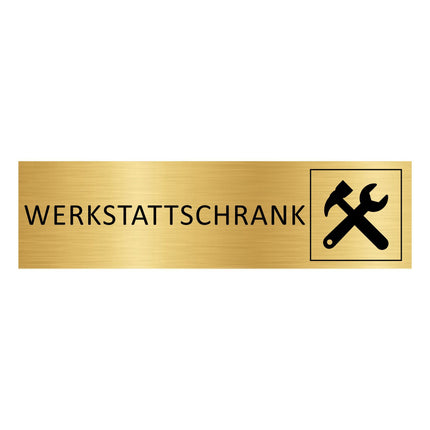 Türschild Werkstattschrank