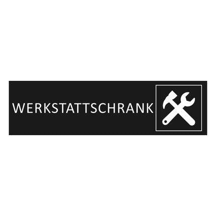 Türschild Werkstattschrank