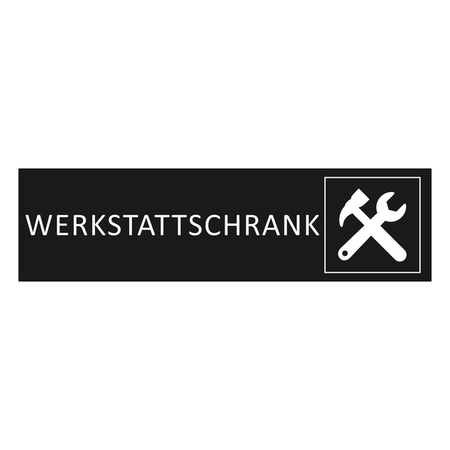 Türschild Werkstattschrank