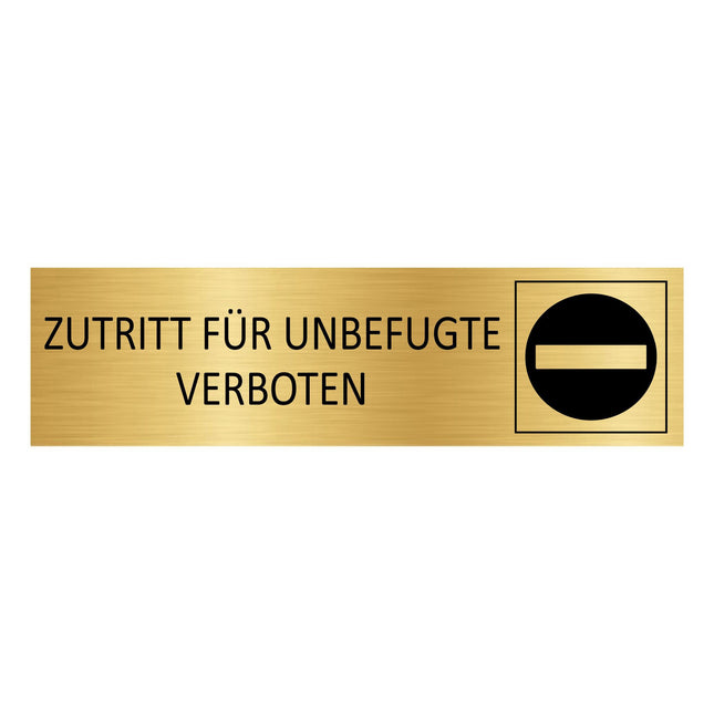 Türschild Zutritt für Unbefugte verboten
