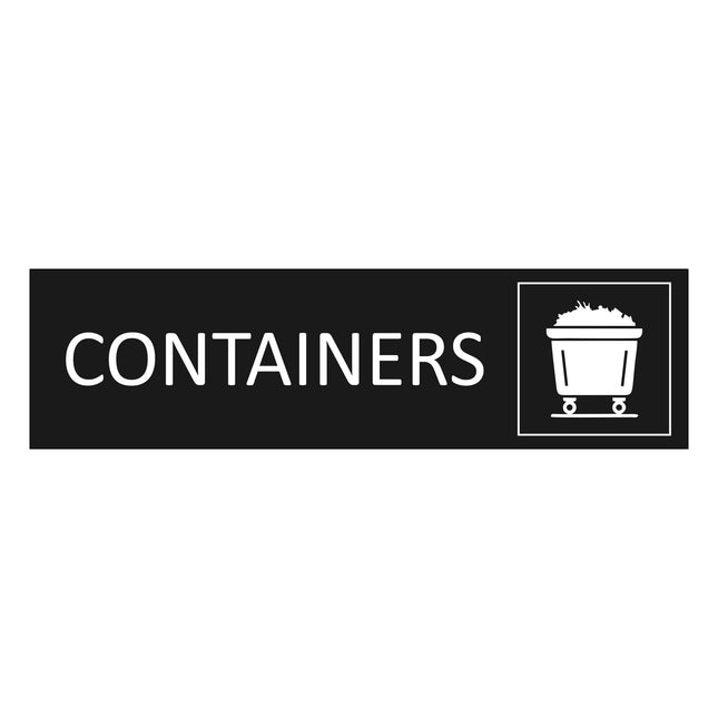 Türschild Containers