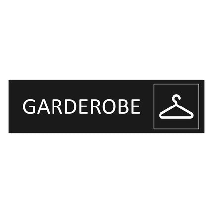 Türschild Garderobe