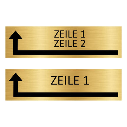 Türschild Eigener Tekst  - Links um