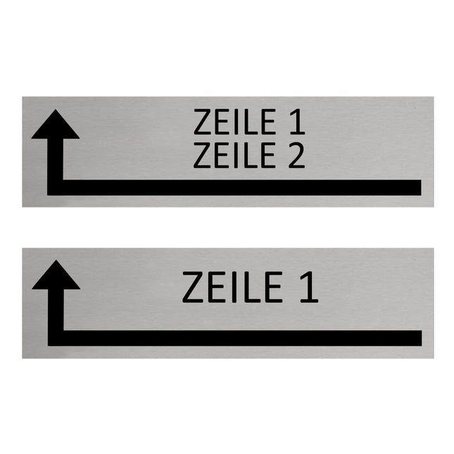 Türschild Eigener Tekst - Links rum