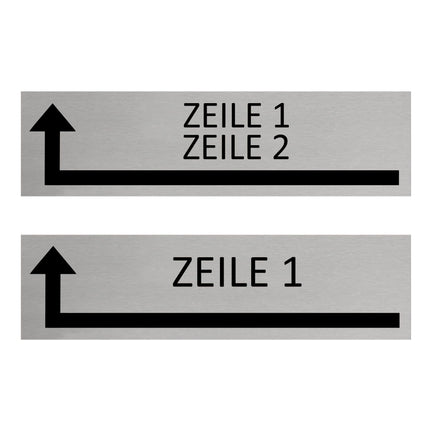 Türschild Eigener Tekst  - Links um