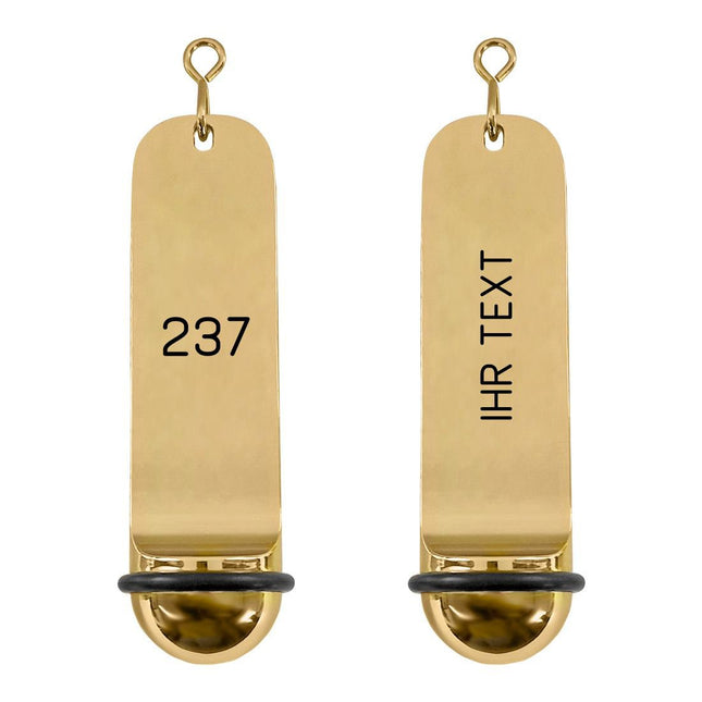 Hotel Schlüsselanhänger Classico Gold graviert