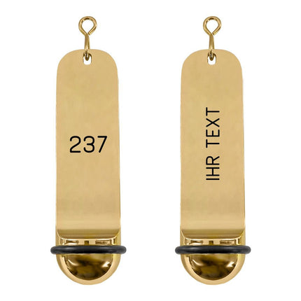 Hotel Schlüsselanhänger Classico Gold graviert