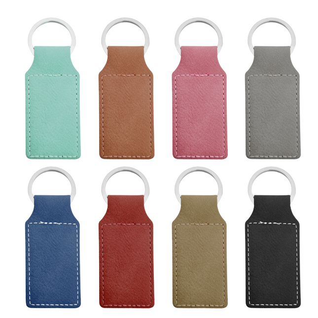 Schlüsselanhänger Leder Rechteck - pro Stück