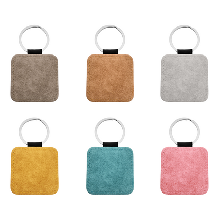 Schlüsselanhänger Leder Quadrat - pro Stück