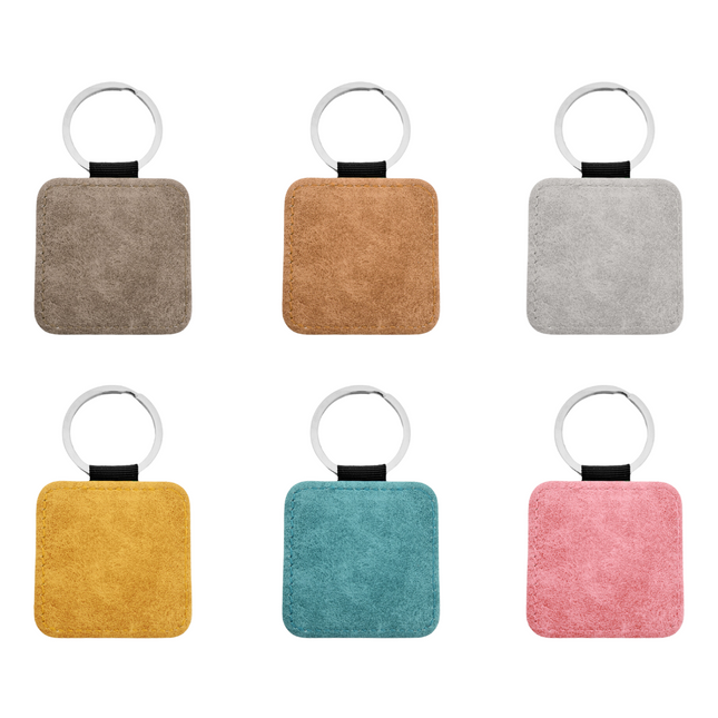 Schlüsselanhänger Leder Quadrat - pro Stück