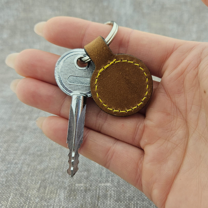Schlüsselanhänger Leder Ø30mm - pro Stück