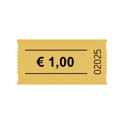 Wertmarken Rolle 1 Euro- 1000 Abrisse