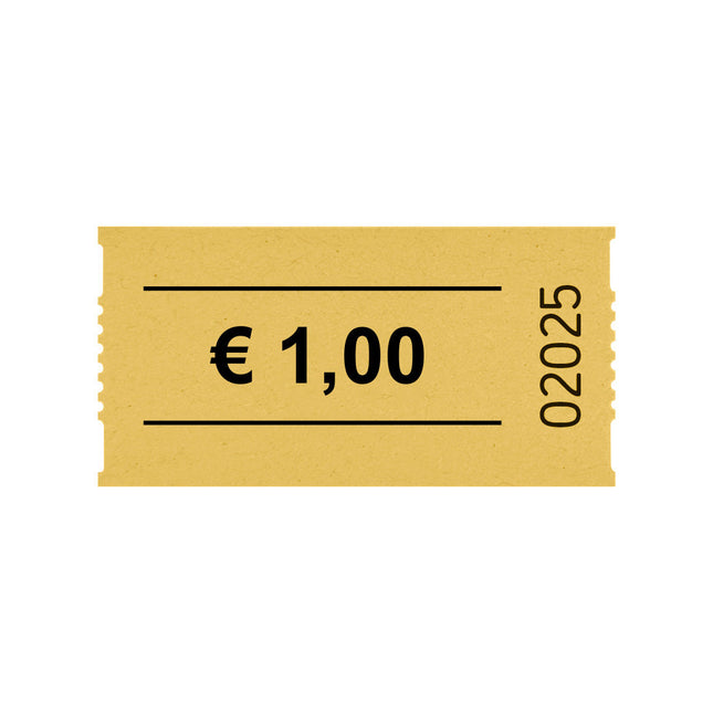 Wertmarken Rolle 1 Euro- 1000 Abrisse