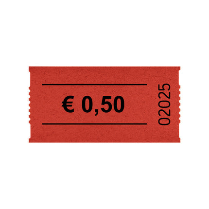 Wertmarken Rolle 0,50 Euro- 1000 Abrisse