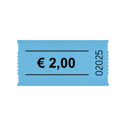Wertmarken Rolle 2 Euro- 1000 Abrisse
