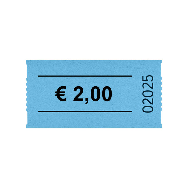 Wertmarken Rolle 2 Euro- 1000 Abrisse