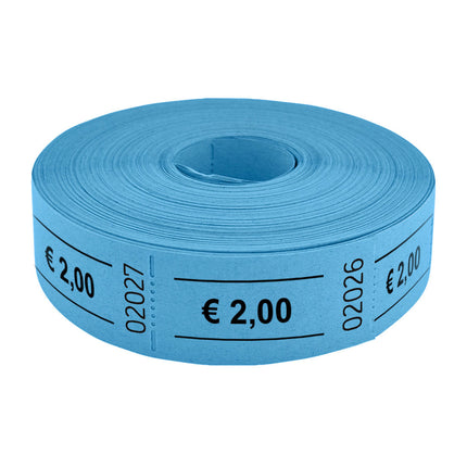 Wertmarken Rolle 2 Euro- 1000 Abrisse