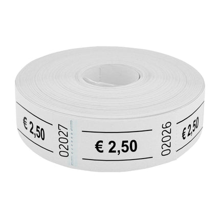 Wertmarken Rolle 2,50 Euro- 1000 Abrisse
