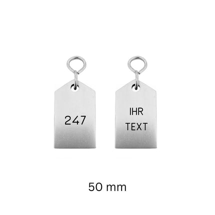 Hotel Schlüsselanhänger Bercy Silber graviert - pro Stück