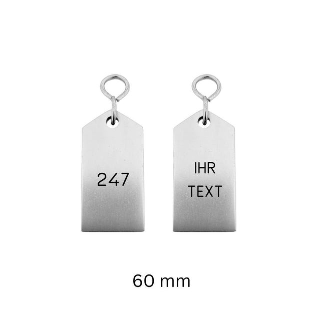 Hotel Schlüsselanhänger Bercy Silber graviert - pro Stück