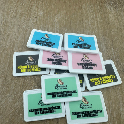 Weiße Wertmarken Chips selbst gestalten 50x35mm - 100 Stück