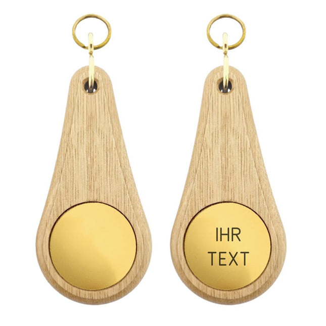 Oaky Drop Hellbraun beidseitig  graviert - pro Stück