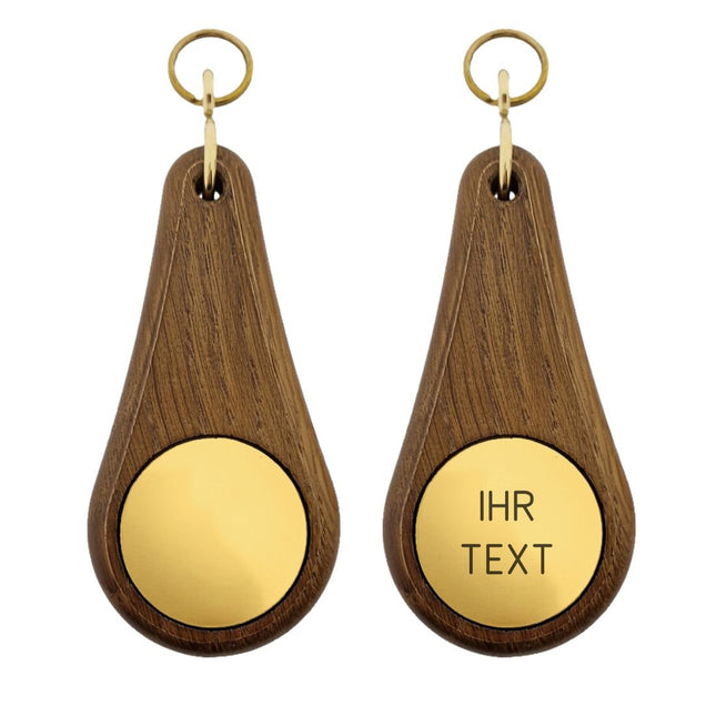 Oaky Drop Dunkelbraun beidseitig graviert - pro Stück