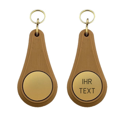 Wellness Dunkelbraun graviert - pro Stück