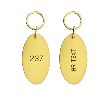 Hotel Schlüsselanhänger Louis Gold graviert - pro Stück