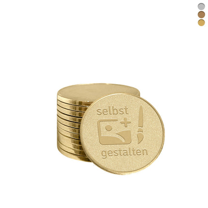 Automatenmünze Ø21mm selbst gestalten - 100 Stück