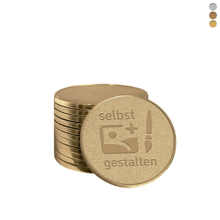 Automatenmünze Ø22mm selbst gestalten - 100 Stück