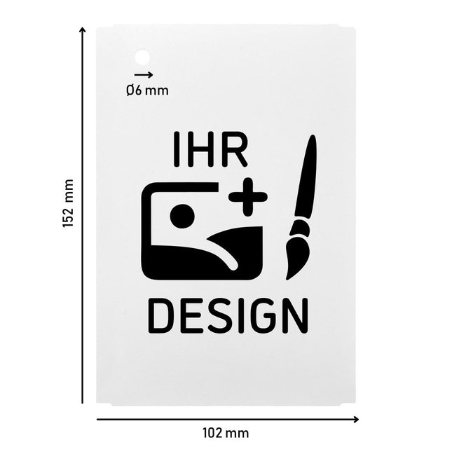 Hängeetiketten 102x152mm selbst gestalten - 100 Stück