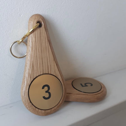 Oaky Drop Hellbraun beidseitig  graviert - pro Stück