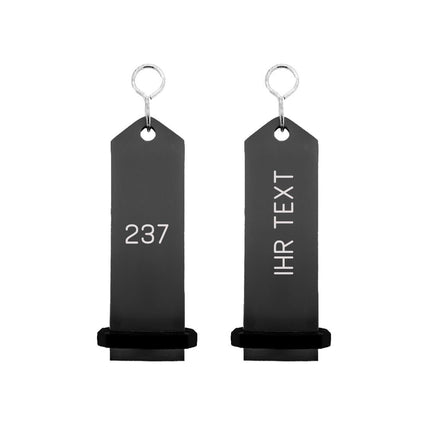 Bumerang Schwarz graviert - pro Stück