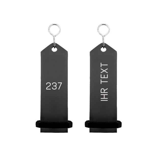 Bumerang Schwarz graviert - pro Stück