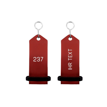 Midi Bumerang Rot graviert - pro Stück