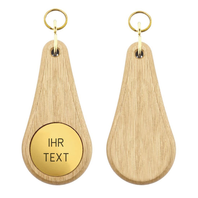 Oaky Drop Hellbraun einseitig graviert - pro Stück