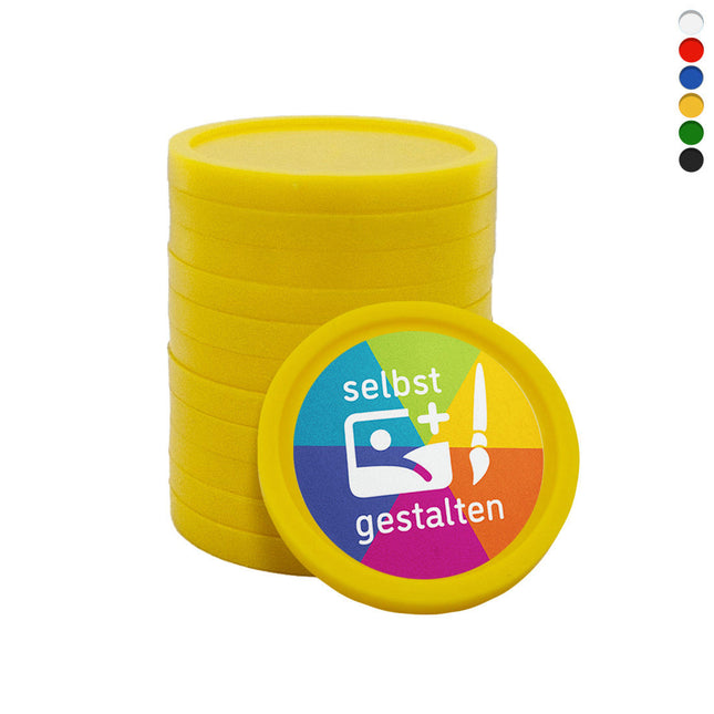 Einkaufswagenchip 1€-Format, selbst gestalten - 100 Stück