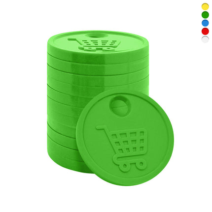 Einkaufswagenchip Kunststoff, 0,50€-Format - 100 Stück