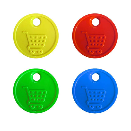 Einkaufswagenchip Einseitige Gestaltung - 100 Stück